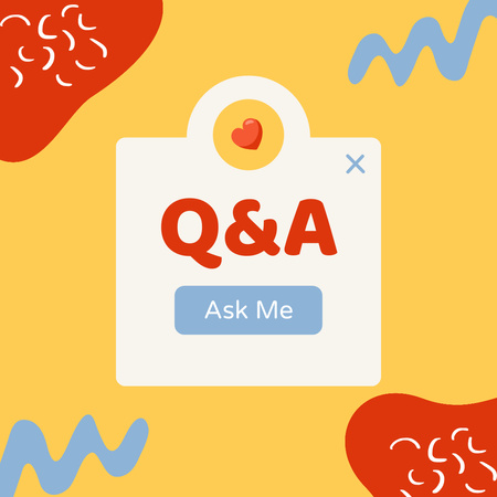 Platilla de diseño Kind Questions And Answers Session With Doodles Instagram