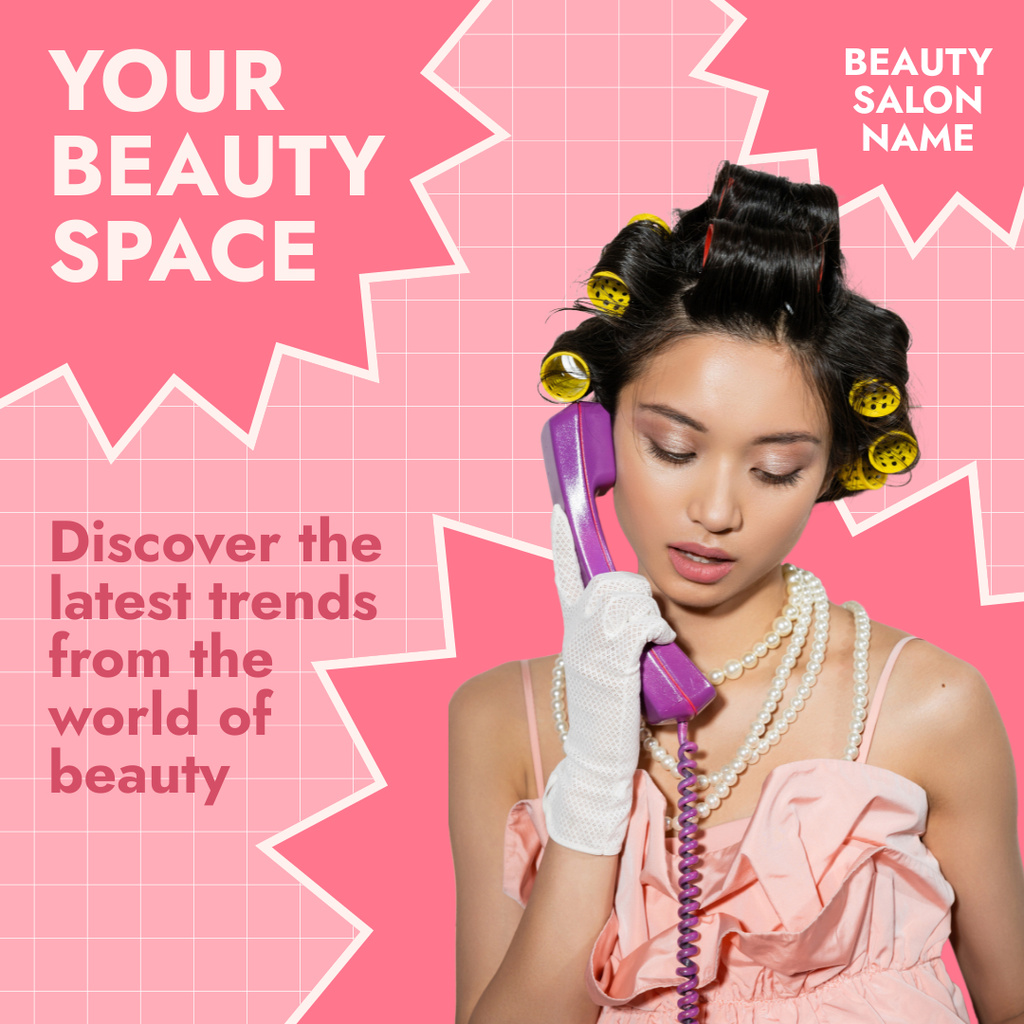 Modèle de visuel Latest Trends in Beauty Salon - Instagram