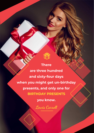Citation about Birthday Presents Poster Design Template