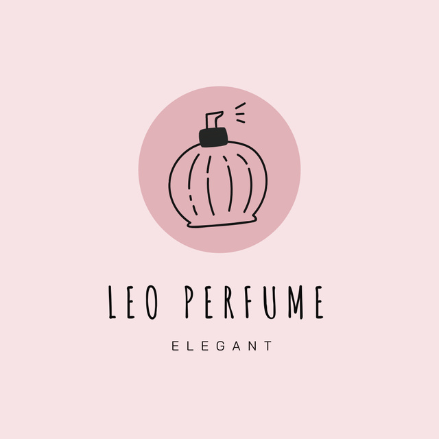 Vintage Perfume Emblem Logo 1080x1080pxデザインテンプレート