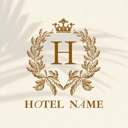 Luxury Hotel Ad with Emblem Animated Logo Design Template