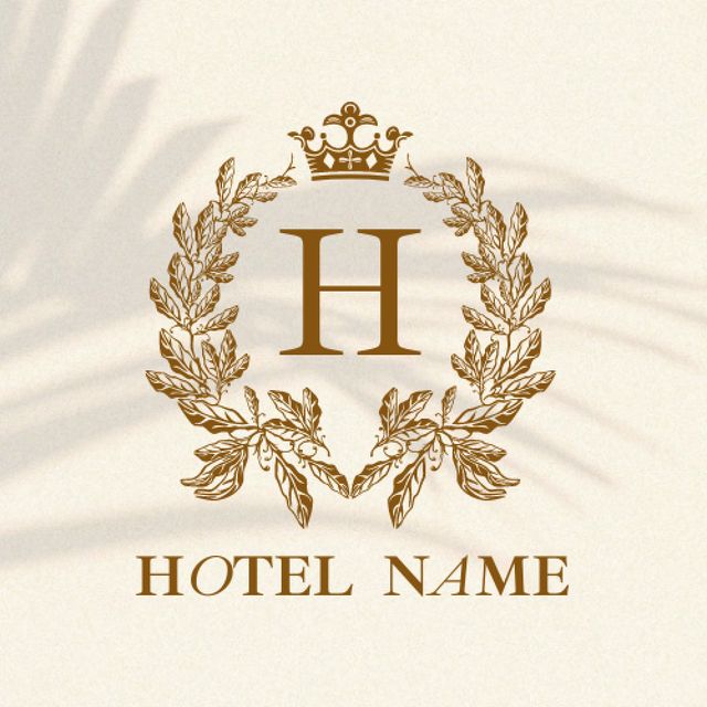Luxury Hotel Ad with Emblem Animated Logo – шаблон для дизайну