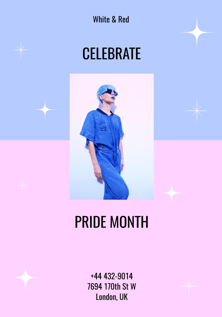 LGBT Community Celebration Of Pride Month Together Poster 28x40in Design Template