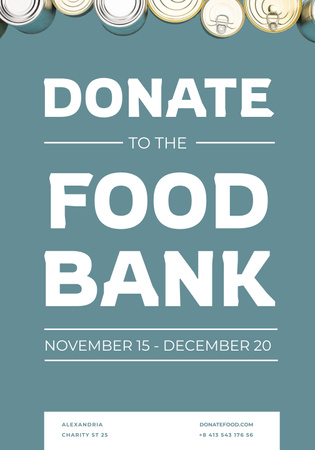 Donate to the Food Bank Poster 28x40in Šablona návrhu