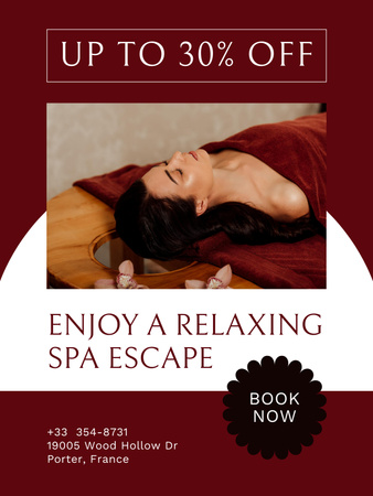Relaxing Spa Treatments Poster US tervezősablon