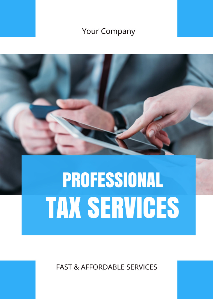 Ontwerpsjabloon van Flayer van Offer of Professional Tax Services
