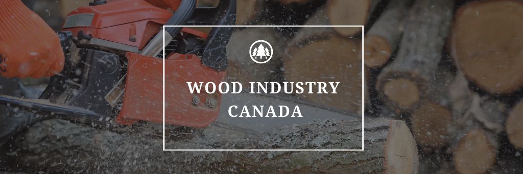 Wood industry Ad Email header Modelo de Design
