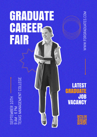 Platilla de diseño Graduate Career Fair Announcement Poster