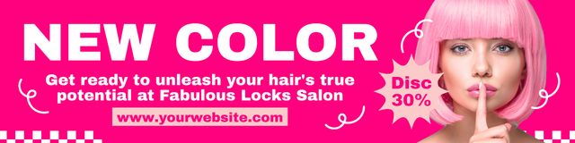 Modèle de visuel Trendy Hair Coloring Services - Twitter