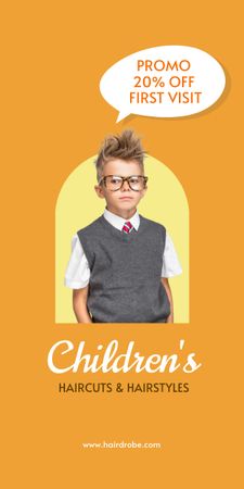 Kid's Haircuts Offer Graphicデザインテンプレート