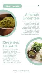 Natural Green Tea Powder With Ingredients Promotion