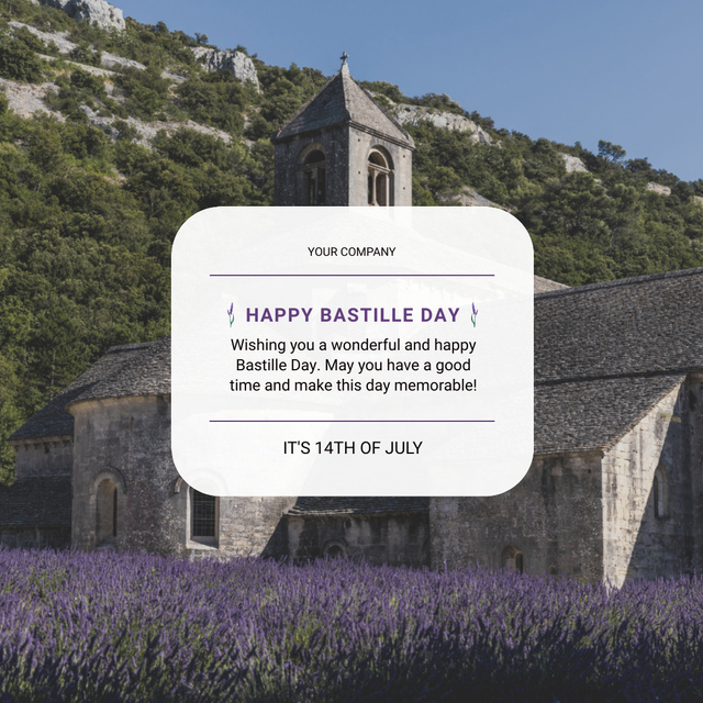 Designvorlage Celebration of Bastile Day für Instagram