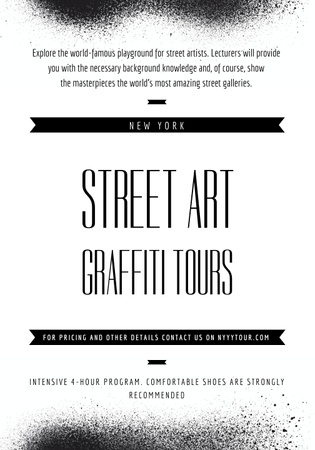 Street Art Graffiti Tours Poster 28x40in Design Template