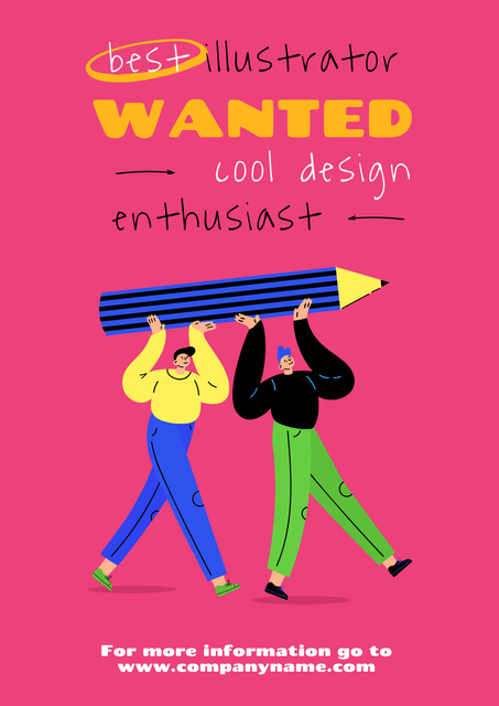 Plantilla de diseño de Web Designer Vacancy Ad Poster 