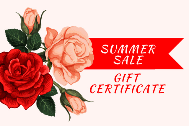 Summer Sale Voucher Gift Certificate Πρότυπο σχεδίασης
