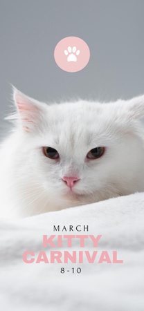 Anúncio do programa de gatos de raça pura em cinza Snapchat Geofilter Modelo de Design