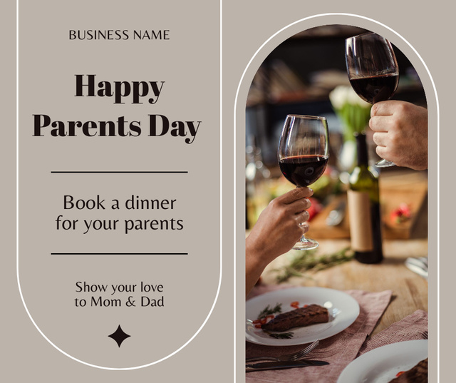 Parent's Day Invitation Facebook tervezősablon