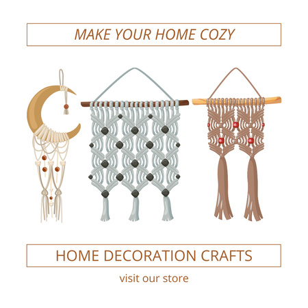 Platilla de diseño Offer of Handmade Home Decoration Products Instagram