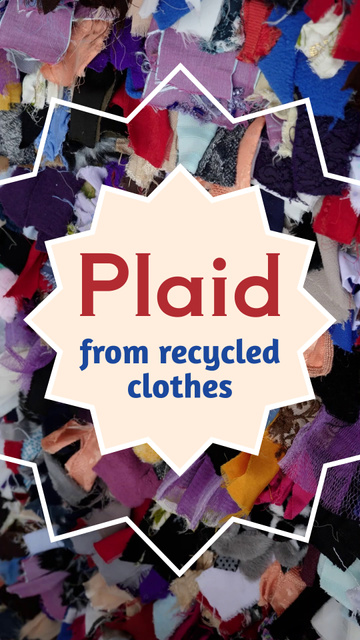 Plaid From Recycled Clothing Sale Offer TikTok Video Šablona návrhu
