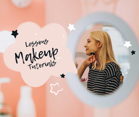 Makeup Courses promotion Facebook Šablona návrhu