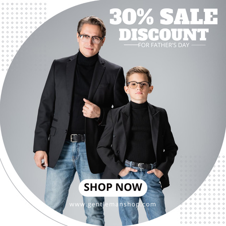 Platilla de diseño Father's Day Men's Fashion Sale Instagram