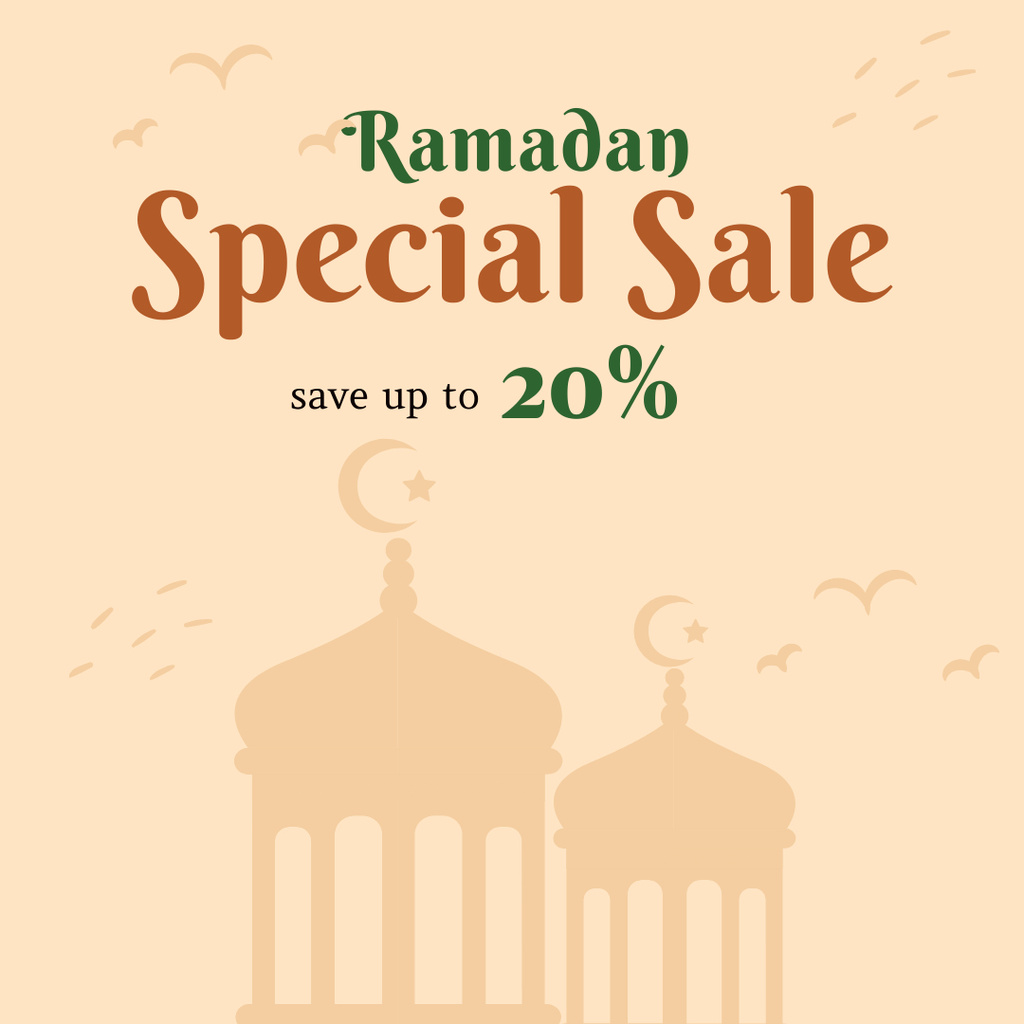 Ramadan Special Sale Announcement Instagram Šablona návrhu