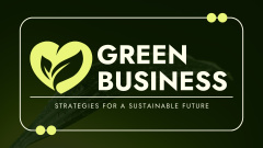Strategies for Green Business with Heart Illustration
