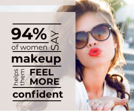 Template di design  Beautiful young woman with beauty quote Medium Rectangle