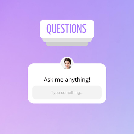 Ask me Anything Question Instagram Design Template