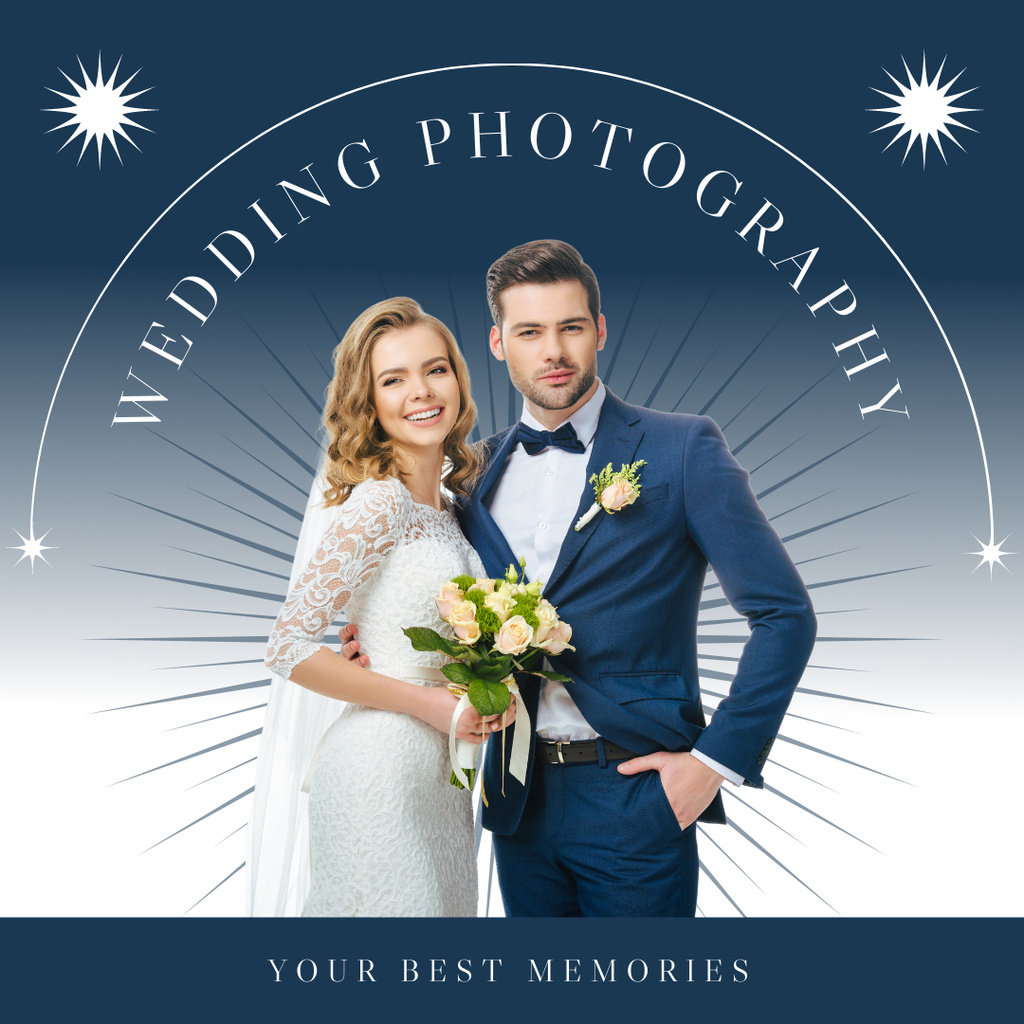 Best Memories with Wedding Photographer Instagram Modelo de Design