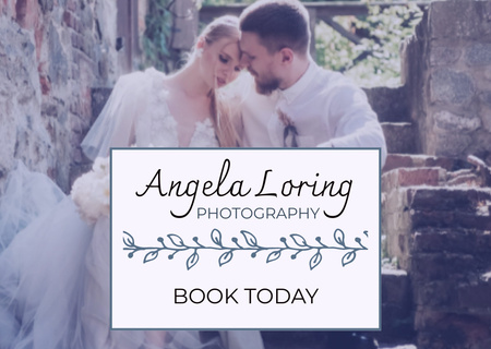 Wedding Photography Services Postcard Design Template