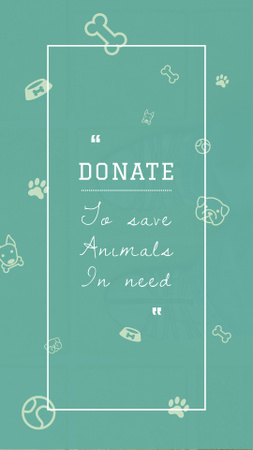 Donation for Animals Ad Instagram Storyデザインテンプレート