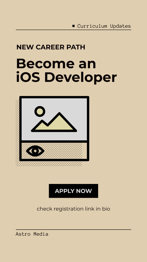 Registration for iOS Developer Courses Instagram Story – шаблон для дизайну