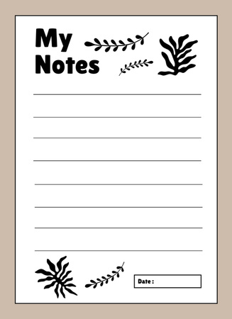 Simple Daily Tasks List in Grey Notepad 4x5.5in tervezősablon