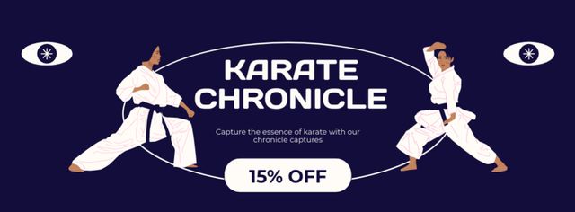 Platilla de diseño Promo Discount On Karate Chronicle Facebook cover