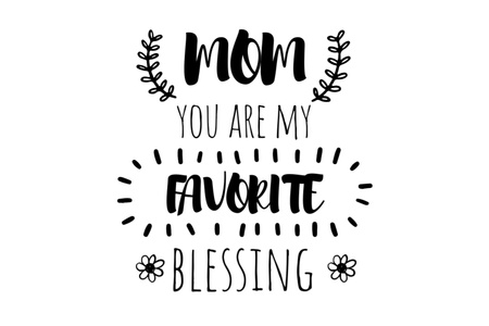 Citation on Mothers Day about mom as favorite blessing Postcard 4x6in Design Template