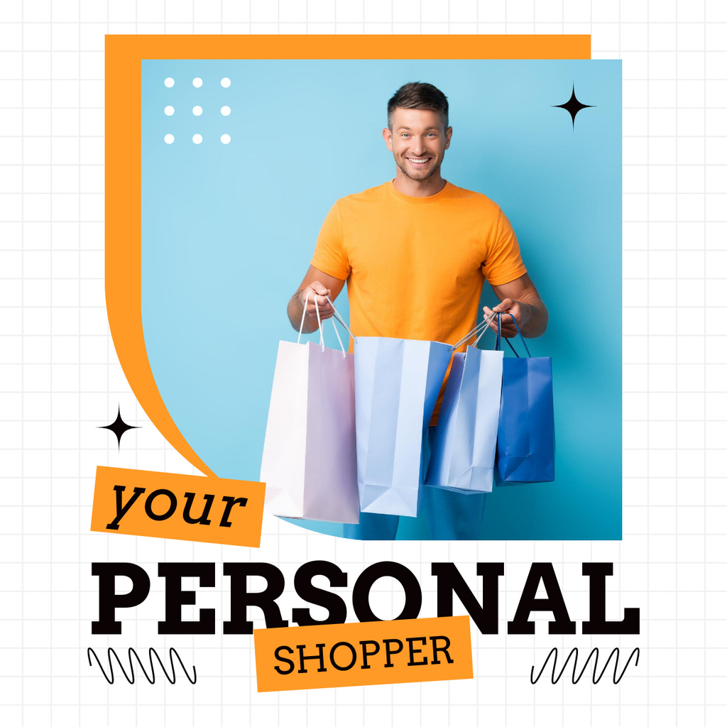 Modèle de visuel Personal Shopping Services - LinkedIn post