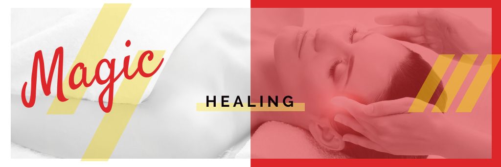 Plantilla de diseño de Woman Relaxing at Massage Salon Email header 
