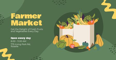 Αγορές στο Farmer's Market Facebook AD Πρότυπο σχεδίασης