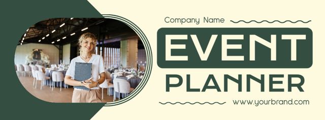 Platilla de diseño Services of Creative Company for Planning and Organizing Parties Facebook cover