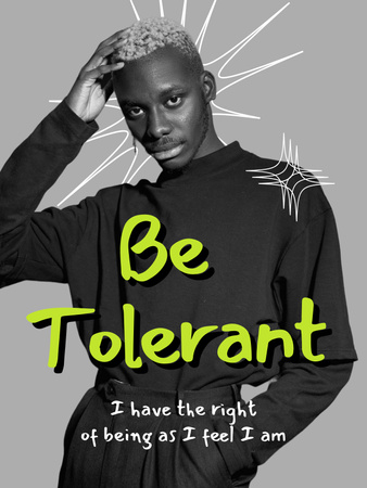 Plantilla de diseño de Awareness of Tolerance to LGBT Poster US 