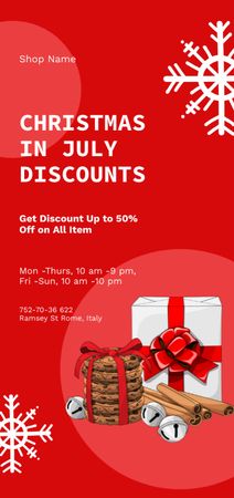  Christmas Sale Announcement in July Flyer DIN Large Design Template