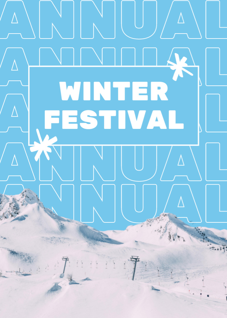 Ontwerpsjabloon van Flayer van Announcement of Annual Winter Festival