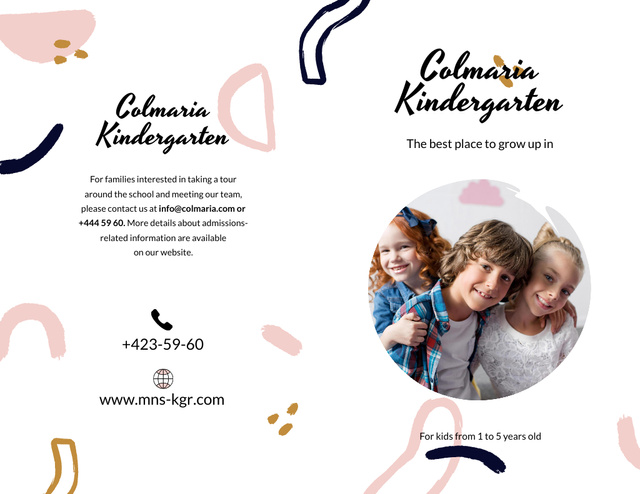 Accredited Toddler Learning Center Ad with Kids Brochure 8.5x11in Bi-fold Šablona návrhu