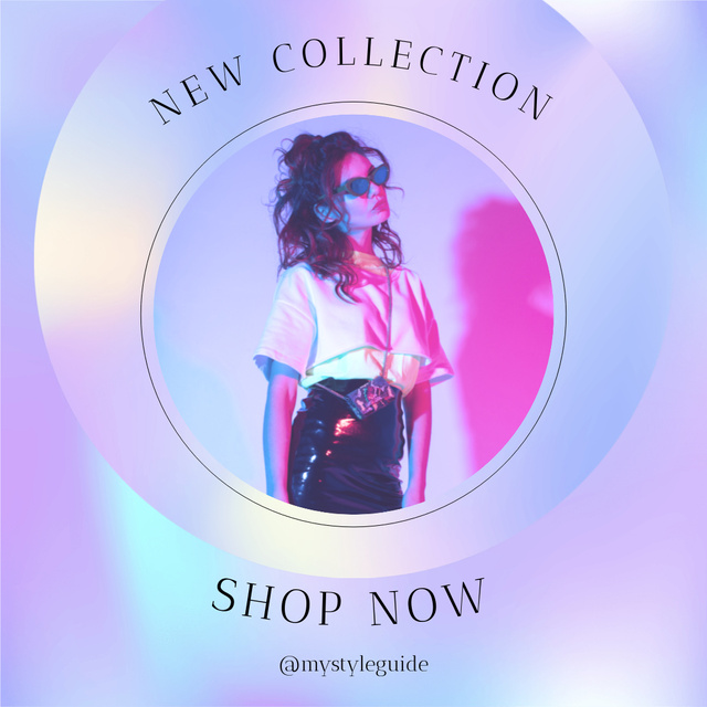 Template di design New Fashion Collection for Women on Blue Instagram