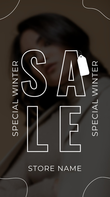 Women's Special Winter Sale Announcement Instagram Storyデザインテンプレート