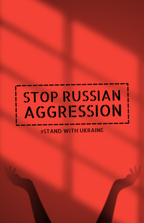 Stop Russian Aggression Flyer 5.5x8.5in Design Template