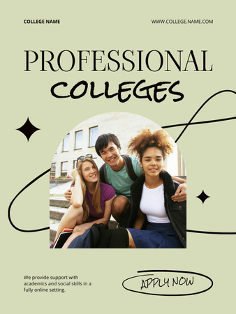 College Apply Announcement Poster US Šablona návrhu