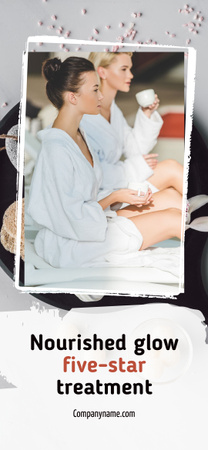 Anúncio de spa com mulheres tomando chá Snapchat Moment Filter Modelo de Design