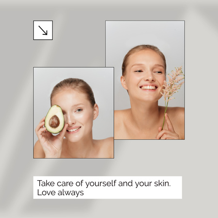 Skin Care Proposal Collage Instagram Design Template